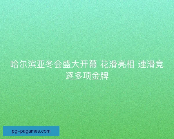哈尔滨亚冬会盛大开幕 花滑亮相 速滑竞逐多项金牌